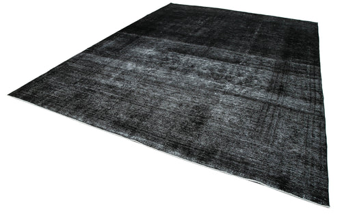 Persian Black Classic Cotton Wool Handmade Area Rug 9'6'' x 13'2''