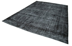 Persian Black Classic Cotton Wool Handmade Area Rug 8'10'' x 12'7''