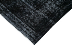 Persian Black Classic Cotton Wool Handmade Area Rug 9'7'' x 12'8''
