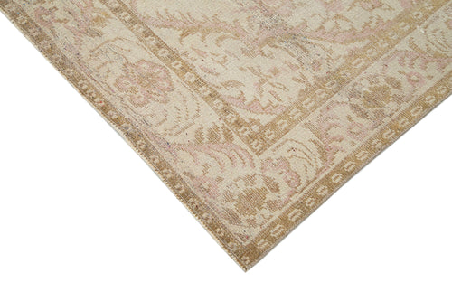 Vintage Beige Vintage Cotton Wool Handmade Area Rug 6'2'' x 10'4''