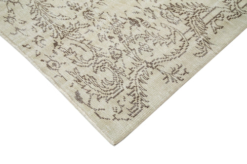 Vintage Beige Vintage Cotton Wool Handmade Area Rug 5'9'' x 8'5''