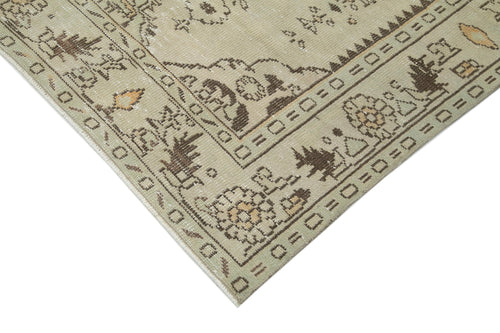 Vintage Beige Vintage Cotton Wool Handmade Area Rug 6'2'' x 9'5''