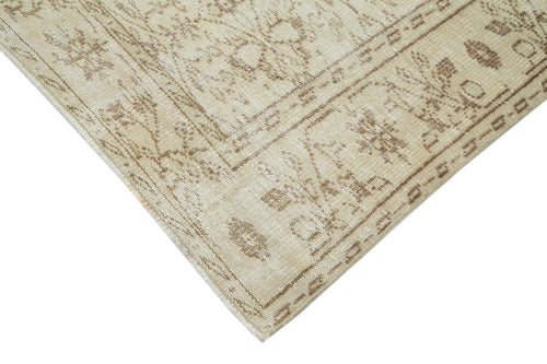 Vintage Beige Vintage Cotton Wool Handmade Area Rug 5'9'' x 9'0''