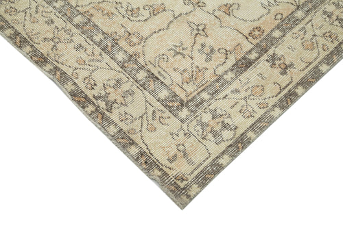 Vintage Beige Vintage Cotton Wool Handmade Area Rug 5'9'' x 10'8''