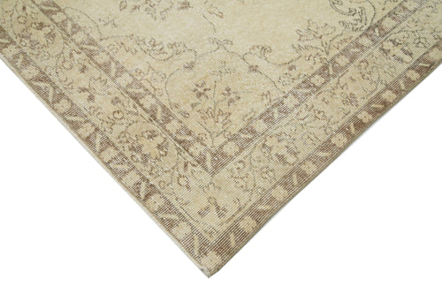 Vintage Beige Vintage Cotton Wool Handmade Area Rug 6'0'' x 9'10''