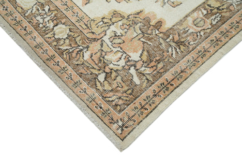 Vintage Beige Vintage Cotton Wool Handmade Area Rug 6'3'' x 10'0''