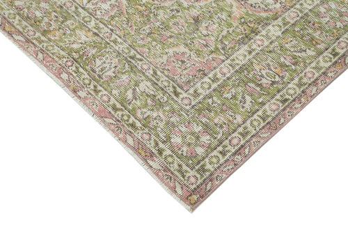 Vintage Beige Vintage Cotton Wool Handmade Area Rug 5'5'' x 8'8''