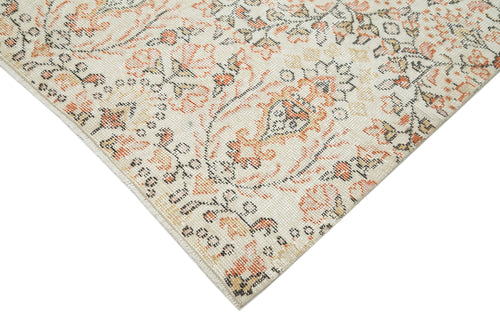 Vintage Beige Vintage Cotton Wool Handmade Area Rug 6'2'' x 9'6''