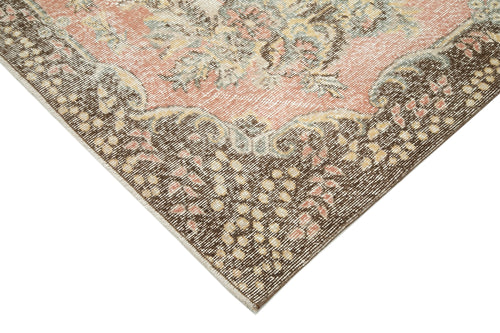 Vintage Beige Vintage Cotton Wool Handmade Area Rug 6'4'' x 9'11''