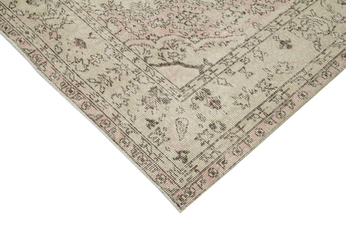 Vintage Beige Vintage Cotton Wool Handmade Area Rug 6'3'' x 10'3''