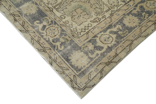 Vintage Beige Vintage Cotton Wool Handmade Area Rug 6'8'' x 10'4''