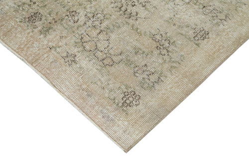 Vintage Beige Vintage Cotton Wool Handmade Area Rug 6'10'' x 10'0''