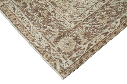 Vintage Beige Vintage Cotton Wool Handmade Area Rug 6'6'' x 10'7''