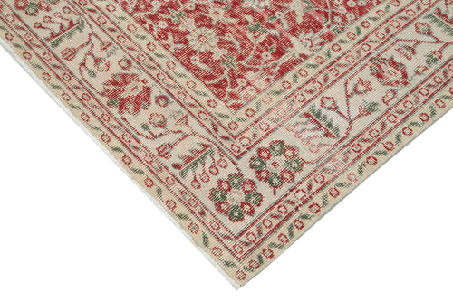 Vintage Beige Vintage Cotton Wool Handmade Area Rug 6'6'' x 10'8''