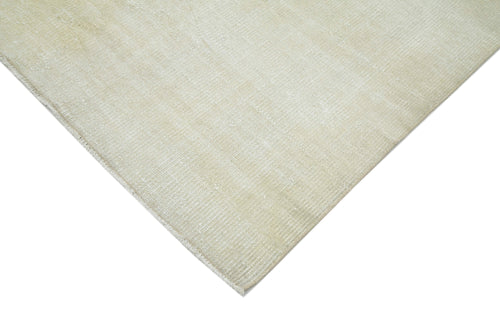 Vintage Beige Vintage Cotton Wool Handmade Area Rug 6'11'' x 10'2''