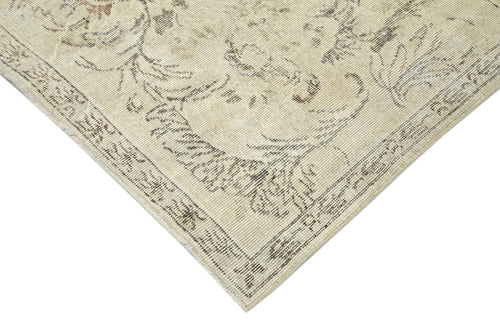 Vintage Beige Vintage Cotton Wool Handmade Area Rug 6'11'' x 10'10''