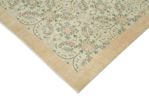 Vintage Beige Vintage Cotton Wool Handmade Area Rug 7'1'' x 10'8''