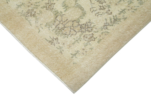 Vintage Beige Vintage Cotton Wool Handmade Area Rug 7'4'' x 10'7''