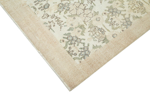 Vintage Beige Vintage Cotton Wool Handmade Area Rug 6'11'' x 10'5''
