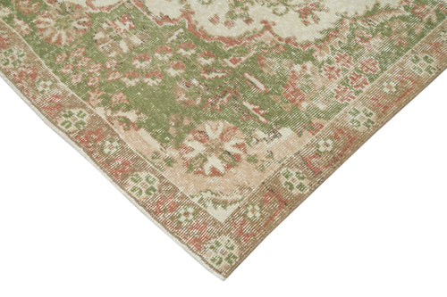 Vintage Beige Vintage Cotton Wool Handmade Area Rug 6'8'' x 10'2''