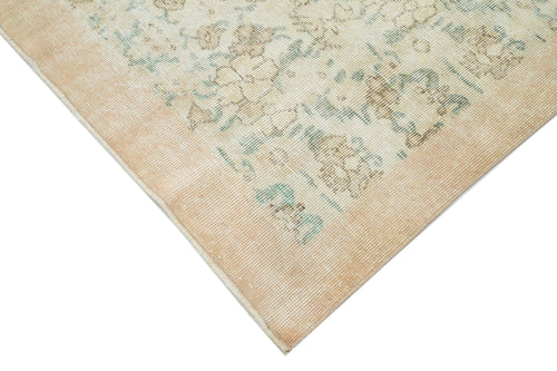 Vintage Beige Vintage Cotton Wool Handmade Area Rug 6'11'' x 10'3''