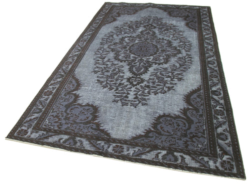 Oyma Vintage Grey Vintage Cotton Wool Handmade Area Rug 5'2'' x 9'5''