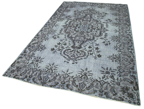 Oyma Vintage Grey Vintage Cotton Wool Handmade Area Rug 5'9'' x 9'6''