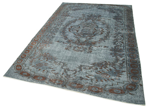 Oyma Vintage Grey Vintage Cotton Wool Handmade Area Rug 5'9'' x 8'8''