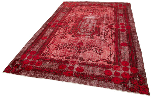 Oyma Vintage Red Vintage Cotton Wool Handmade Area Rug 6'11'' x 10'8''