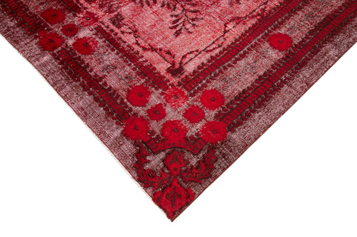 Oyma Vintage Red Vintage Cotton Wool Handmade Area Rug 6'11'' x 10'8''