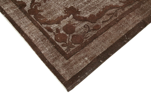 Oyma Vintage Brown Vintage Cotton Wool Handmade Area Rug 7'0'' x 10'7''