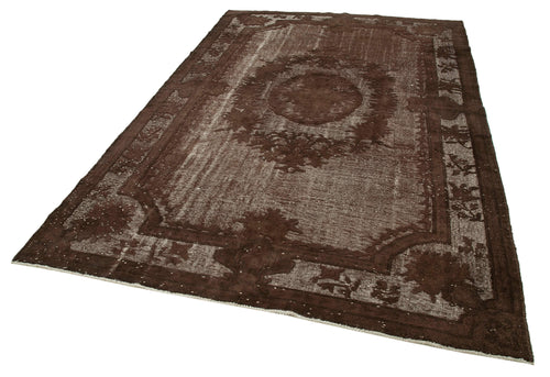 Oyma Vintage Brown Vintage Cotton Wool Handmade Area Rug 6'5'' x 10'3''