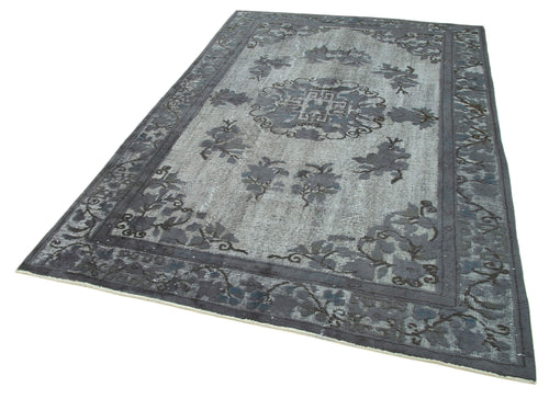 Oyma Vintage Grey Vintage Cotton Wool Handmade Area Rug 5'11'' x 9'1''