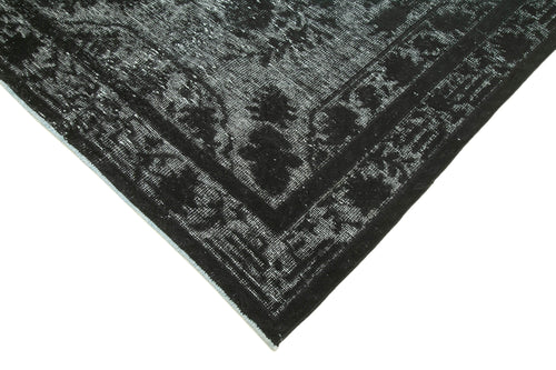 Oyma Vintage Black Vintage Cotton Wool Handmade Area Rug 5'3'' x 9'10''