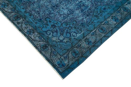 Oyma Vintage Turquoise Vintage Cotton Wool Handmade Area Rug 5'4'' x 8'6''