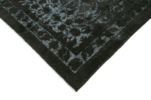 Oyma Vintage Black Vintage Cotton Wool Handmade Area Rug 4'11'' x 8'2''