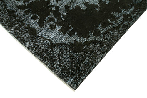 Oyma Vintage Black Vintage Cotton Wool Handmade Area Rug 5'2'' x 8'10''