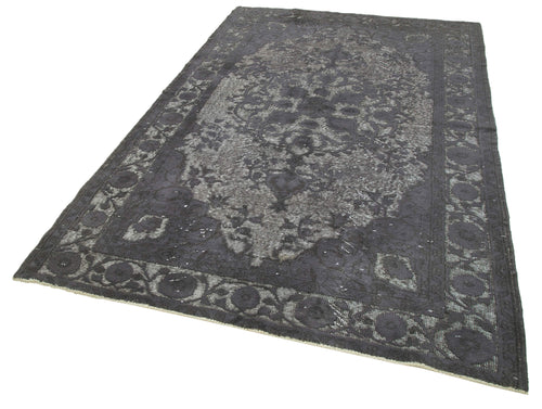 Oyma Vintage Grey Vintage Cotton Wool Handmade Area Rug 5'8'' x 8'10''