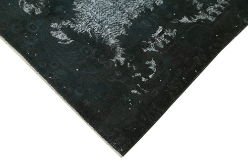 Oyma Vintage Black Vintage Cotton Wool Handmade Area Rug 5'10'' x 8'9''