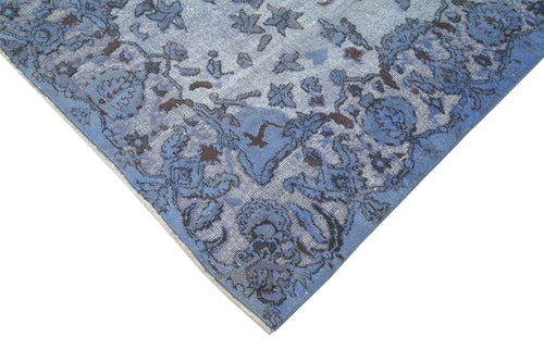 Oyma Vintage Blue Vintage Cotton Wool Handmade Area Rug 6'4'' x 10'3''