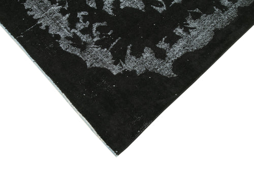 Oyma Vintage Black Vintage Cotton Wool Handmade Area Rug 5'7'' x 9'1''