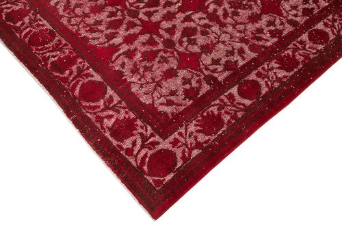 Oyma Vintage Red Vintage Cotton Wool Handmade Area Rug 7'1'' x 10'2''