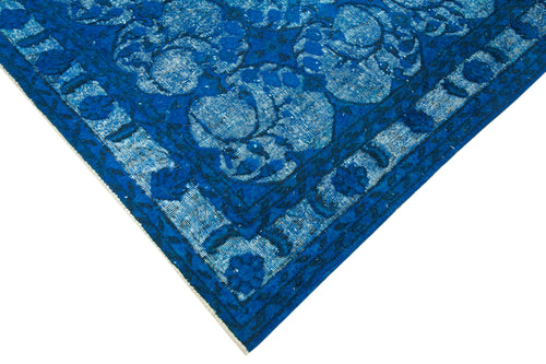 Oyma Vintage Blue Vintage Cotton Wool Handmade Area Rug 7'1'' x 10'4''