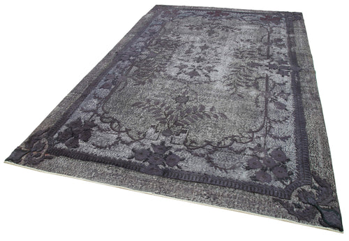 Oyma Vintage Grey Vintage Cotton Wool Handmade Area Rug 6'8'' x 10'6''