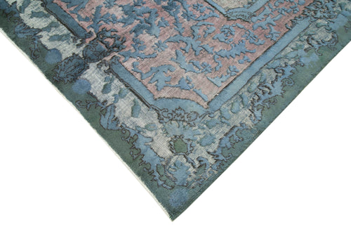 Oyma Vintage Blue Vintage Cotton Wool Handmade Area Rug 5'2'' x 8'3''