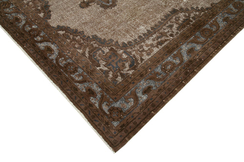 Oyma Vintage Brown Vintage Cotton Wool Handmade Area Rug 7'0'' x 10'5''