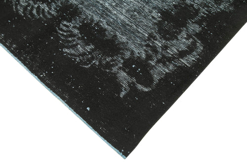 Oyma Vintage Black Vintage Cotton Wool Handmade Area Rug 4'11'' x 9'3''