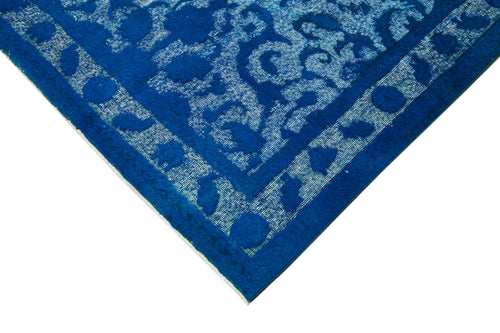 Oyma Vintage Blue Vintage Cotton Wool Handmade Area Rug 4'8'' x 8'0''