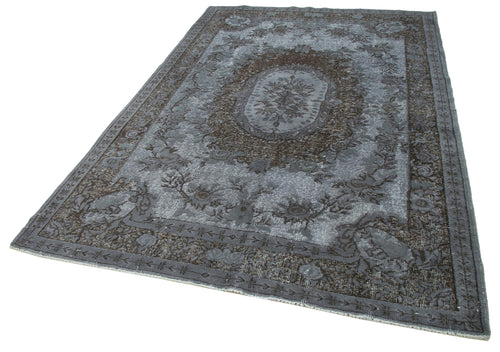 Oyma Vintage Grey Vintage Cotton Wool Handmade Area Rug 5'9'' x 8'9''