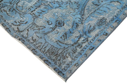 Oyma Vintage Blue Vintage Cotton Wool Handmade Area Rug 5'7'' x 9'10''